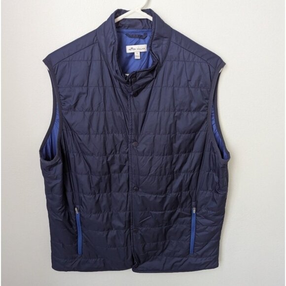 Peter Millar Blue Quilted Vest, Large - Picture 2 of 5